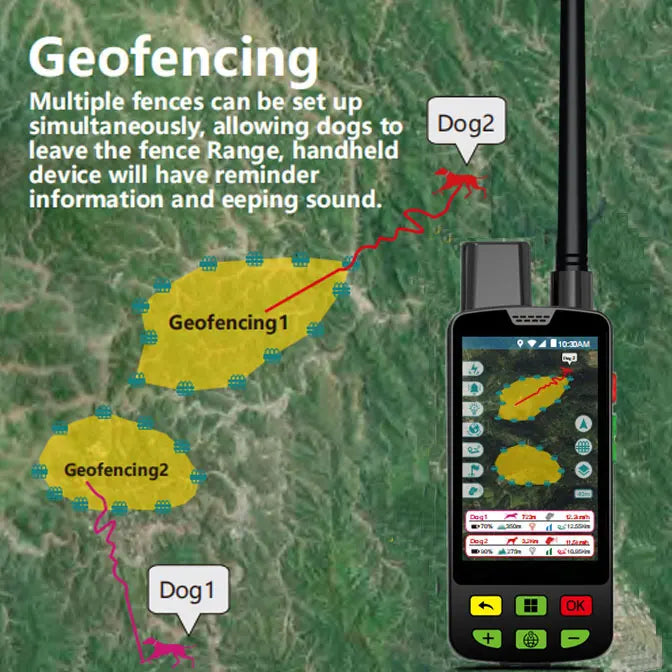Eseek Enterprise GPS Dog Collar Fence System: 7-Zone Concurrent Management + Violation Analytics - Distributor Training Included