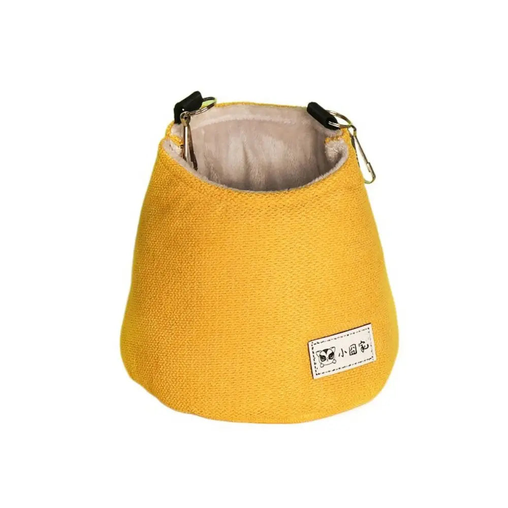 Opening Winter Sugar Glider Pouch Cloth/Plush Hanging Hamster Hanging Bed Soft with Hook Squirrel Bed Cage Autumn