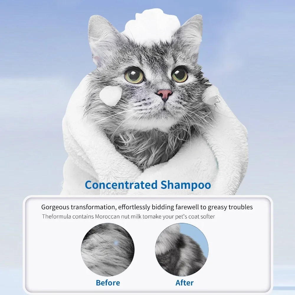 1pcs Premium Whitening Pet Grooming Shampoo - Cat Dog Universal Bath Shampoo With Lasting Fragrance And Clean Formula