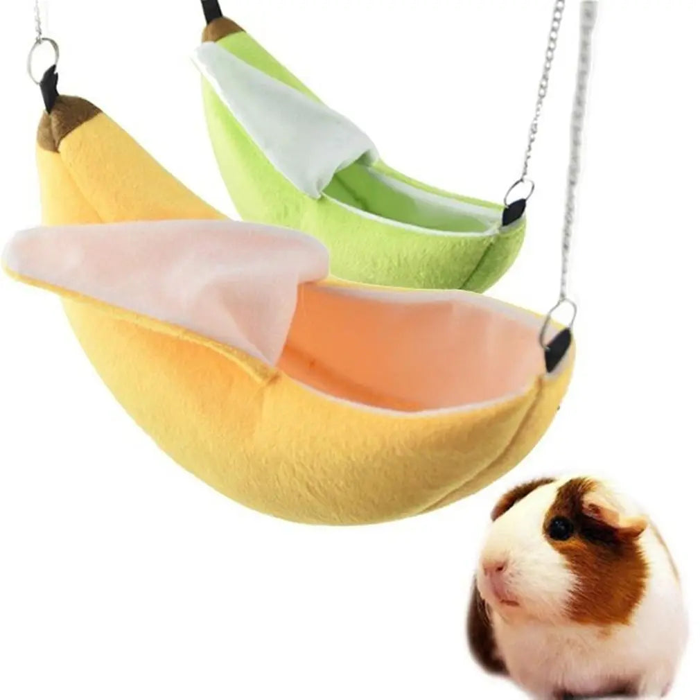 Banana Shape Hamster Hammock Rat Hanging Beds House Small Animal Cage Squirrel Guinea Pig Banana Style Plush