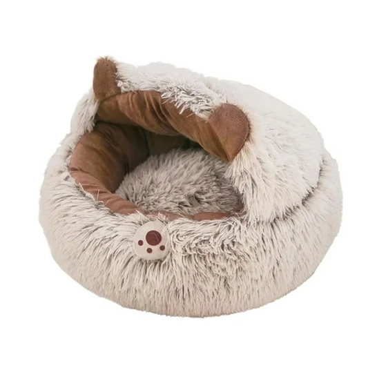 AA81-Cat Bed Cave Covered Cat Nest Small Dog Bed Warm Anti-Slip Nest Pet Supplies For Winter Animal Kitten Puppy Balcony