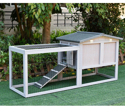 Rabbit Cage Large Size Rabbit Hutch House Breeding Cage Home Tent Villa Rainproof Antiseptic Yard Balcony Double Garden