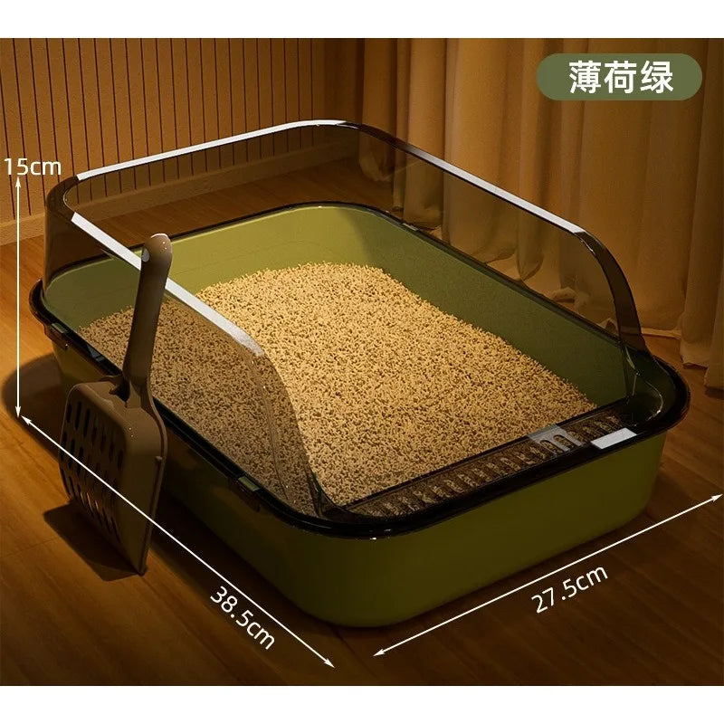 Semi-enclosed, breathable, odorless cat litter box, anti-splash cat litter box, pet supplies
