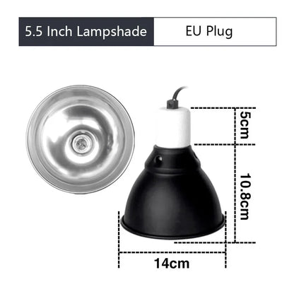 5.5 Inch Reptile Deep Dome Lampshade Snakes Lizards Geckos Terrariums Light Fixture Reptile Lamp Cap Optical Reflection Cover