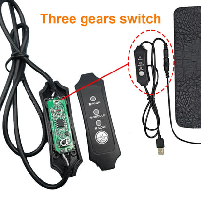 Pet Heating Pad Reptile Pet Warm Heater USB Electric Blanket Warm Adjustable Temperature Controller Incubator Mat Heated Pad