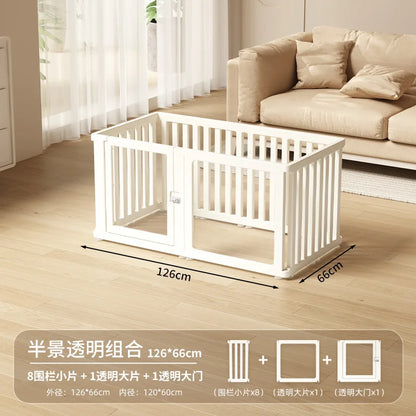 ‌Transparent Acrylic Dog Playpen Safety Pet Fence Non-Scratch Durable Kennel Easy-Clean Indoor House Removable Panels