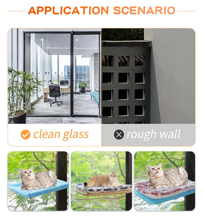 Cat Hammock Beds With Mat Cat Bed Hanging Window Shelf Seat For Cats Comfortable Pet Nest Pet Accessories Bed for Cats Supplies