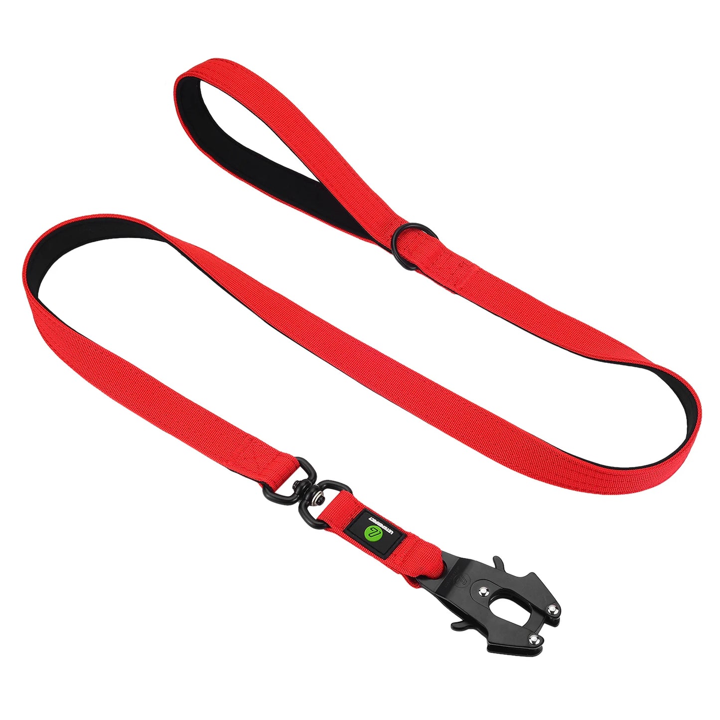 5Ft Nylon Large Dog Leash Tactical Frog Clip Metal Padded Control Handle Durable Military German Shepard Rope Training Supplie