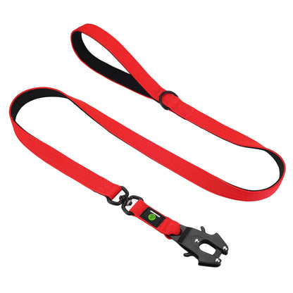 5Ft Nylon Large Dog Leash Tactical Frog Clip Metal Padded Control Handle Durable Military German Shepard Rope Training Supplie