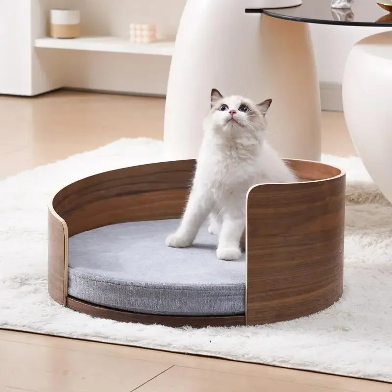 Solid wood pet nest, sofa cat t, dog bed can be dismantled and washed, small and medium-sized pets can sleep in cat bed in all