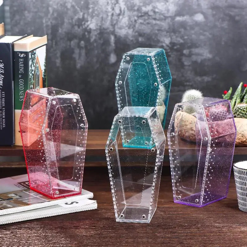 Transparent Acrylic Herpetarium; Spider, Insect, Lizard Breeding Habitat with Ventilation; Arboreal Reptile Housing Box