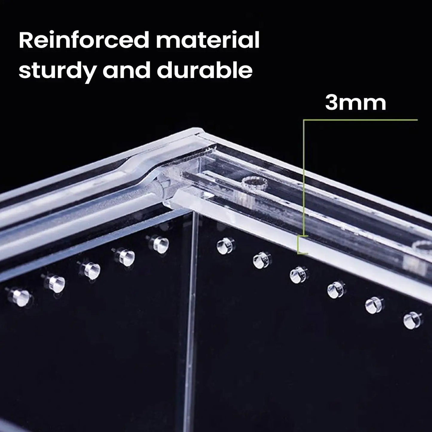 Spider Enclosure Transparent Reptile Enclosure Snake Terrarium for Gecko Snake Frog Chameleon Bearded Dragon Tortoise