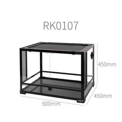 Glass Insulated Reptile Tank for Turtle Tortoise Lizard and Chameleon,Crawling Pet Breeding Box with Heat Retention Structure