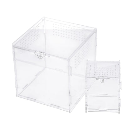 Acrylic Transparent Reptile Breeding Box Terrarium Habitat Insect Spider Lizard Scorpion Feeding Cage Arboreal Enclosure Case