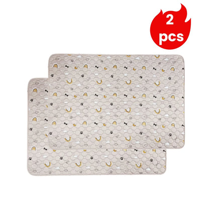 2pcs Large Pet Dog Pee Pads,Reusable Dogs Puppy Pads Pet Training Pads for Dogs, Absorbent and Leak-Proof Whelping Pads,Size:M
