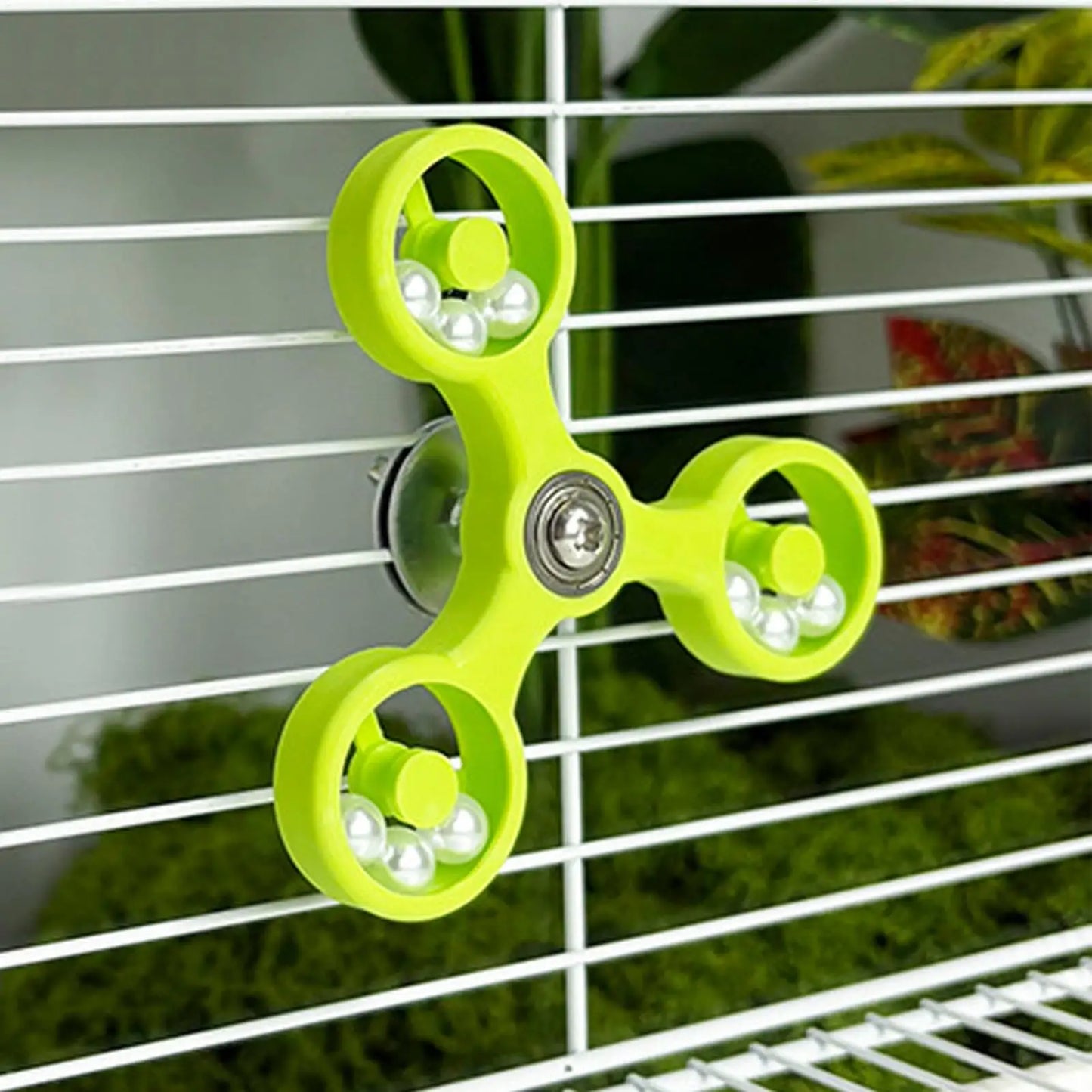 Bird Enrichment Activity Toys Boredom Relief Spinner Wheel windmill bird cage accessories for gnawing and biting