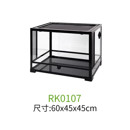Detachable Glass Climbing Pet Breeding Box for Lizard Tortoise Snake Tree Frog Hamster,Multi Purpose Reptile Small Animal Tank