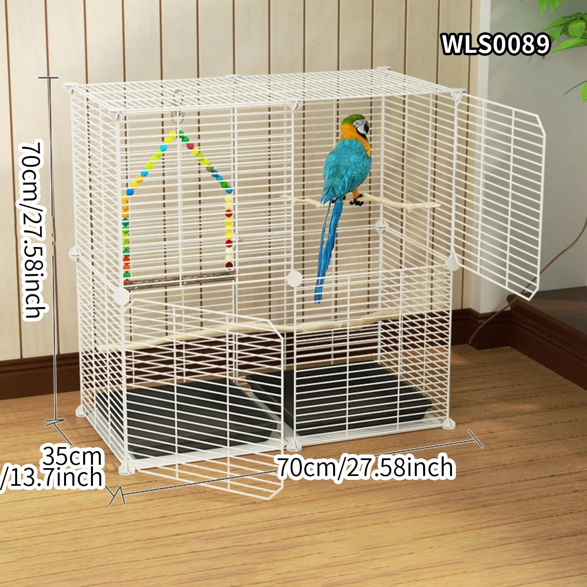Birdcage Parrot Cage Household Large Tiger Skin Black Phoenix Peony Starling Special Luxury House with Tray