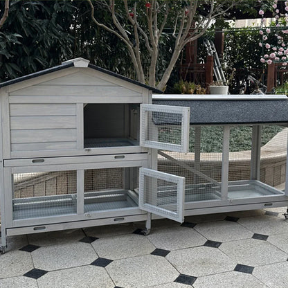 Wholesale Luxury Wooden Outdoor Waterproof Large Rabbit Cage Pet Cage House Chicken Coop