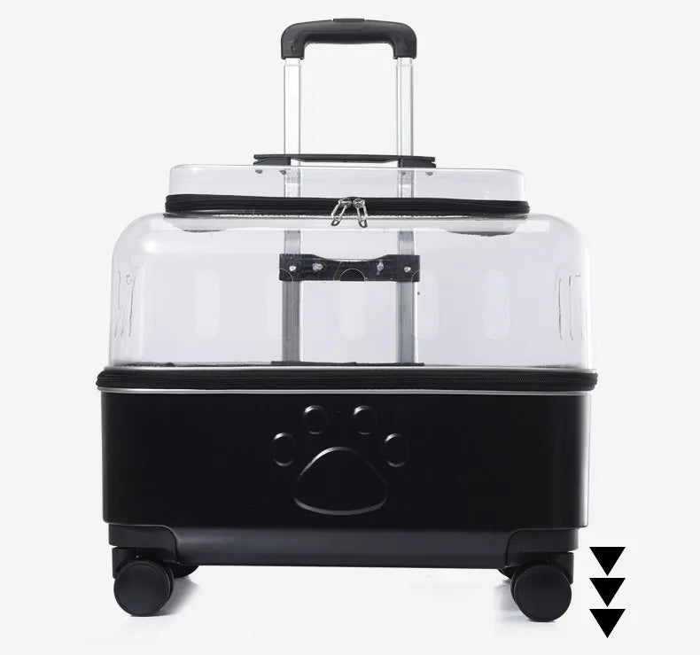 Portable Dog Strollers Carriers Travel Luxury Transparent Cats Strollers Cheap Outdoor Small Medium Suitcase Pets Supplies