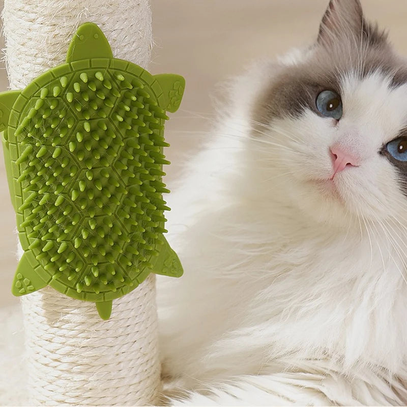 Cat Grooming Brush Self Cleaning Silicone Massage Comb for Kittens Cat Toy Accessories Wall Corner Scratcher Pet Cat Brush Comb