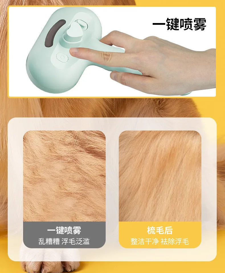 Dog Comb Pet Steam Massage Brush Safe Round Head Soft Teeth Spray Hair Removal Comb for Dog Universal for Cats Dogs Accessories