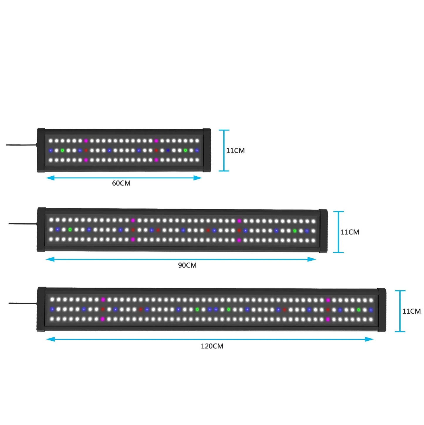 24WLED Aquarium Light,Waterproof Fish Tank Light For Water Plant Fish Coral Reef Light ,Full Spectrum,Extendabl Bracket,RGB LEDs