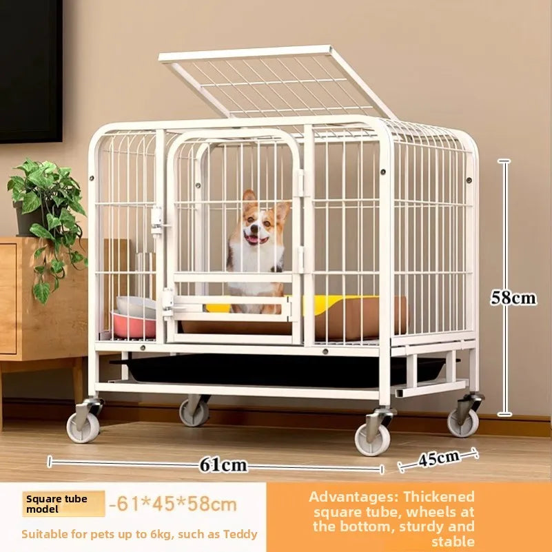Indoor Large Medium Dog Cage with Toilet Pet Dog House Fence for Samoyed Labr Dog Cages Kennels And Run Outdoor Supplies