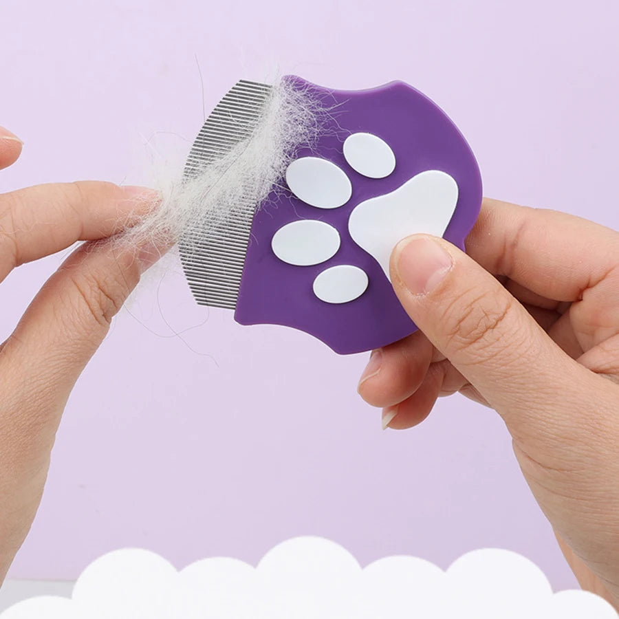 Pet Grooming Comb - Flea Comb for Cats & Dogs, Curved Design for Face & Body, Mini Detangling Brush for Pets 침구청소기 강아지미용  pet