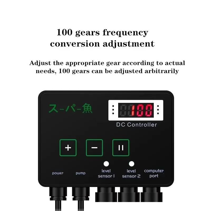 Aquarium 2500L/H 2.5m DC Water Circulation Frequency Conversion Water Pump Fish Tank Filter Submersible Fountain Pump