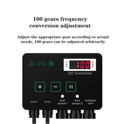 Aquarium 2500L/H 2.5m DC Water Circulation Frequency Conversion Water Pump Fish Tank Filter Submersible Fountain Pump