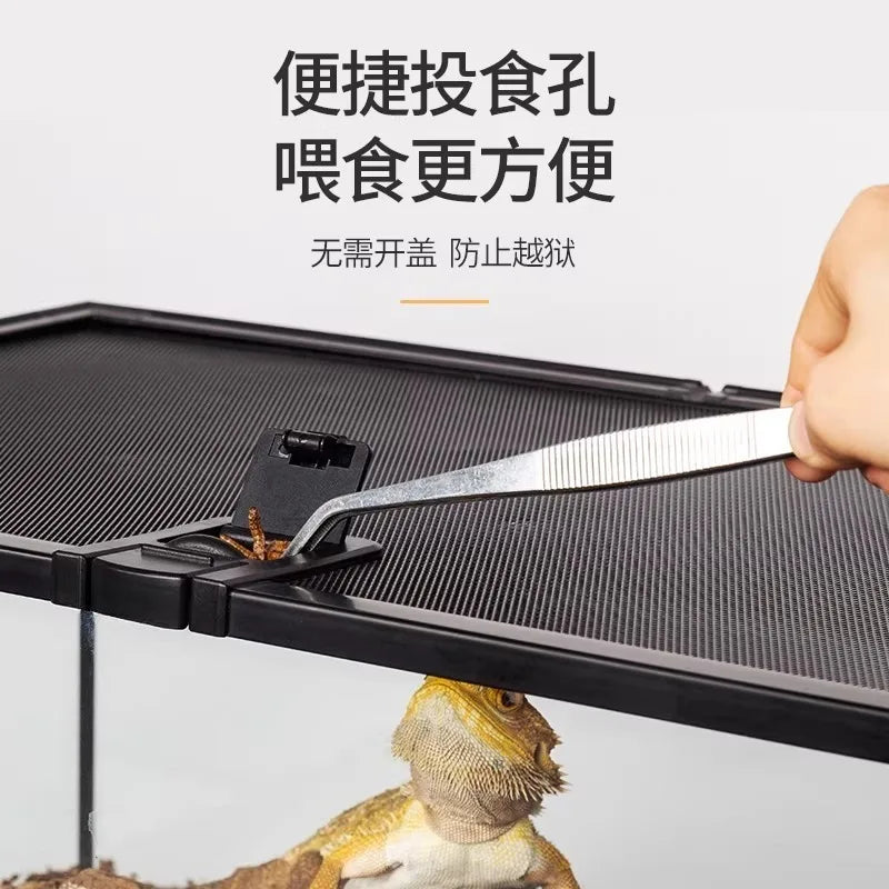 Arboreal Reptile Breeding Box Set for Lizard Snake Horned Frog Spider Scorpion,Climbing Pet Tank and Housing Kit