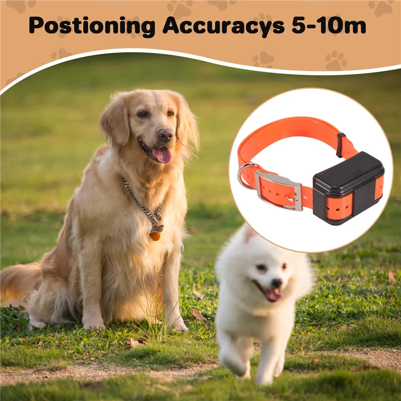 -ABAB Pet Tracker Gps Collar For Dogs Real Time Tracking Animal IP67 Waterproof Hound Locator For Medium Big Dog
