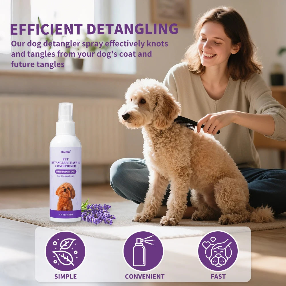 Pet Softness Solution Spray Lavender Essence Deep Cleaning Nourishing Shiny Coat for Dogs Cats