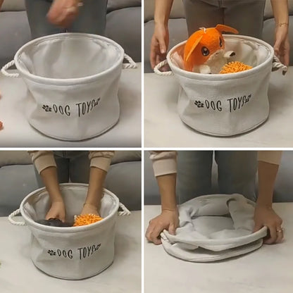 Pet Dog Toy Cothes Storage Basket Dog Box Organize Baskets Case Home Tool