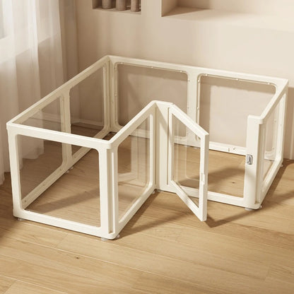 ‌Transparent Acrylic Dog Playpen Safety Pet Fence Non-Scratch Durable Kennel Easy-Clean Indoor House Removable Panels