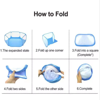 Portable Small Pet Cage Transparent Hedgehog Cage Tent Pet Playpen Open Folding Yard Fence For Dog Hamster Rabbit Guinea Pig