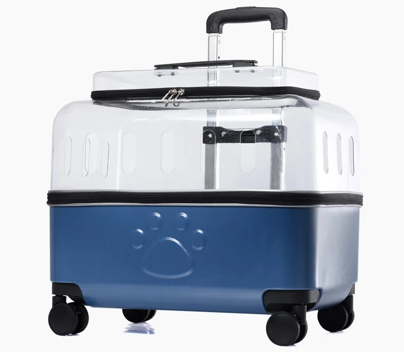 Portable Dog Strollers Carriers Travel Luxury Transparent Cats Strollers Cheap Outdoor Small Medium Suitcase Pets Supplies