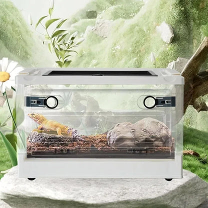 Reptiles Breeding Enclosure Cages Transparent Amphibians Habitat Box Plastic Reptile Feeding Box for Lizard Bearded Dragon