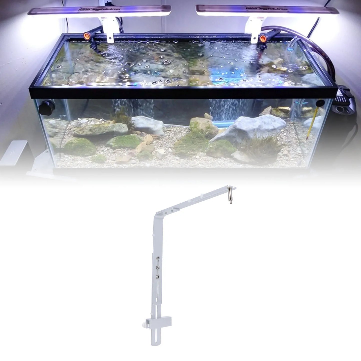 Fish  Light Holder Stylish Aquarium Lamp Stand Adjustable Versatile Aquarium Light Bracket Stable Support for Hanging Lamp