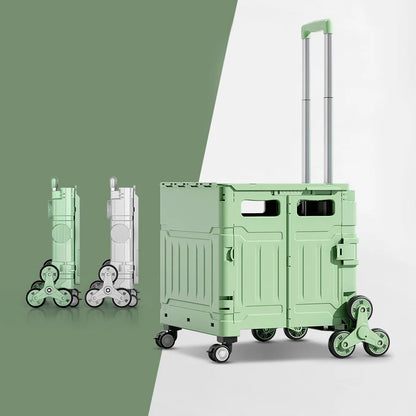 Plastic Foldable Pet Stroller Garden Camping Hand Trolley Carts Utility 4 Wheels Market Storage Mobile Alloy Rod Shopping Cart