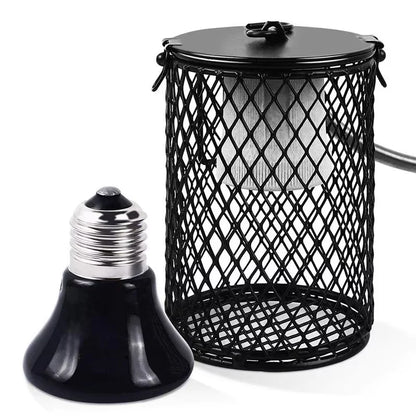 E27 Pet Heating Lamp for Turtle Snake lizard Infrared Ceramic Heat Light Reptile Lamp Anti-Scald Cage Protects Chicks UK Plug