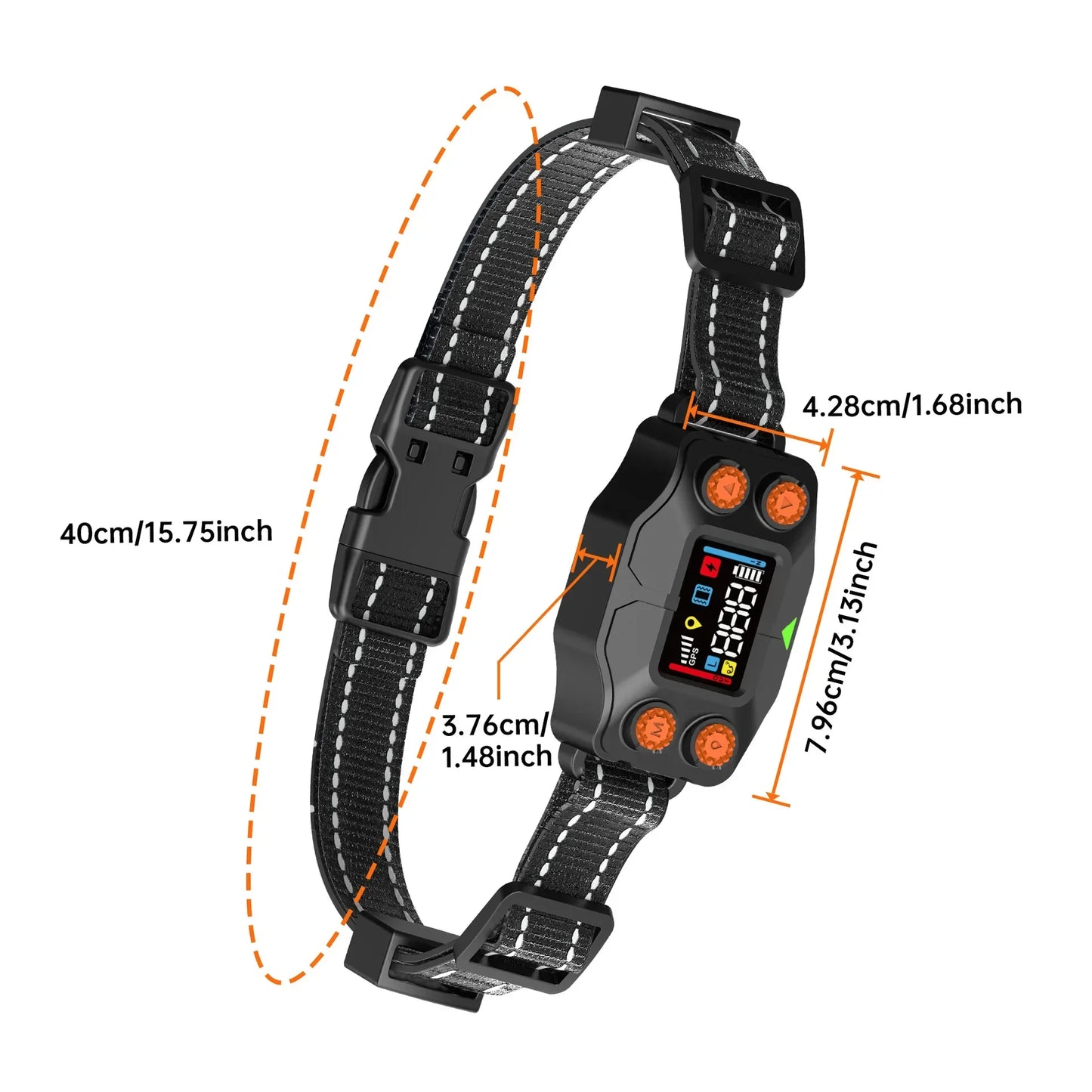 New Upgrade Smart GPS Wireless Dog Fence, Pet Training Collar,Electronic Fence,Invisible Virtual Outdoor Waterproof OLED Screen