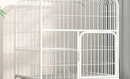 Window Openable Mesh Cat Cages Creative Pet Villa Duplex Luxury Cat Dog House Durable Metal Pet Room Modern Minimalist Doghouse