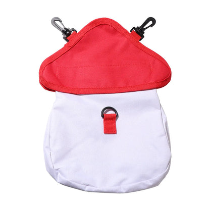 Mushroom Shaped Rabbit Hay Bag Large Capacity Oxford Cloth Rabbit Feeding Bag Hanging Portable Rabbit Hay Feeder Bag