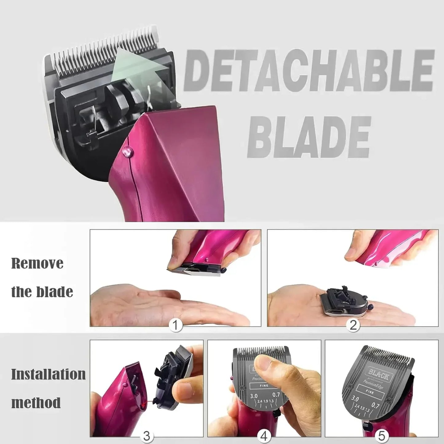 Dog Pet Horse Grooming 5in1 Diamond Blade For Wahl Professional Animal Clippers Arco,Bravura,Chromado,Creativa,Figura,Motion