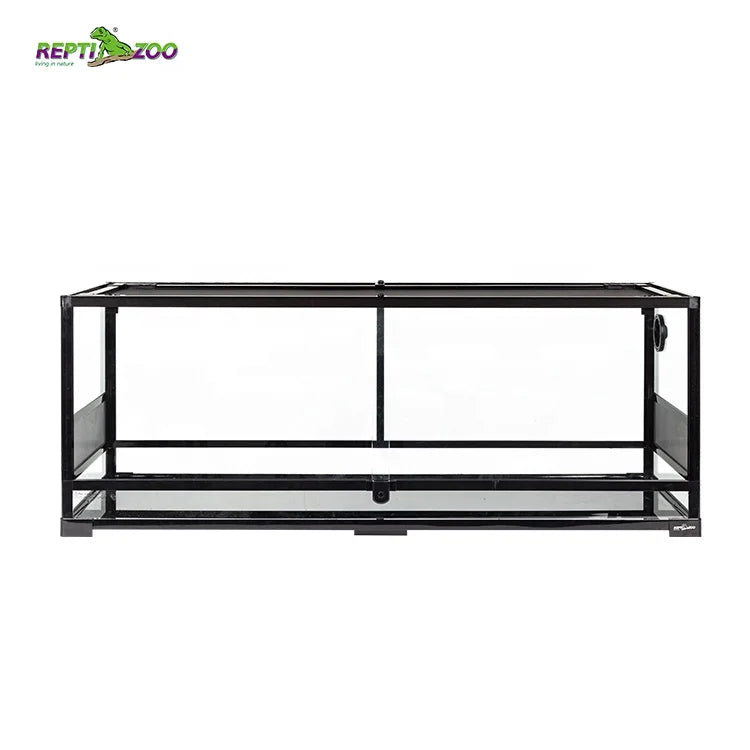 REPTIZOO RK0222 64 Gal Reptile Terrarium Glass Snake Tank Chameleon Cage Bearded Dragon Tank 242L Reptile Enclosure