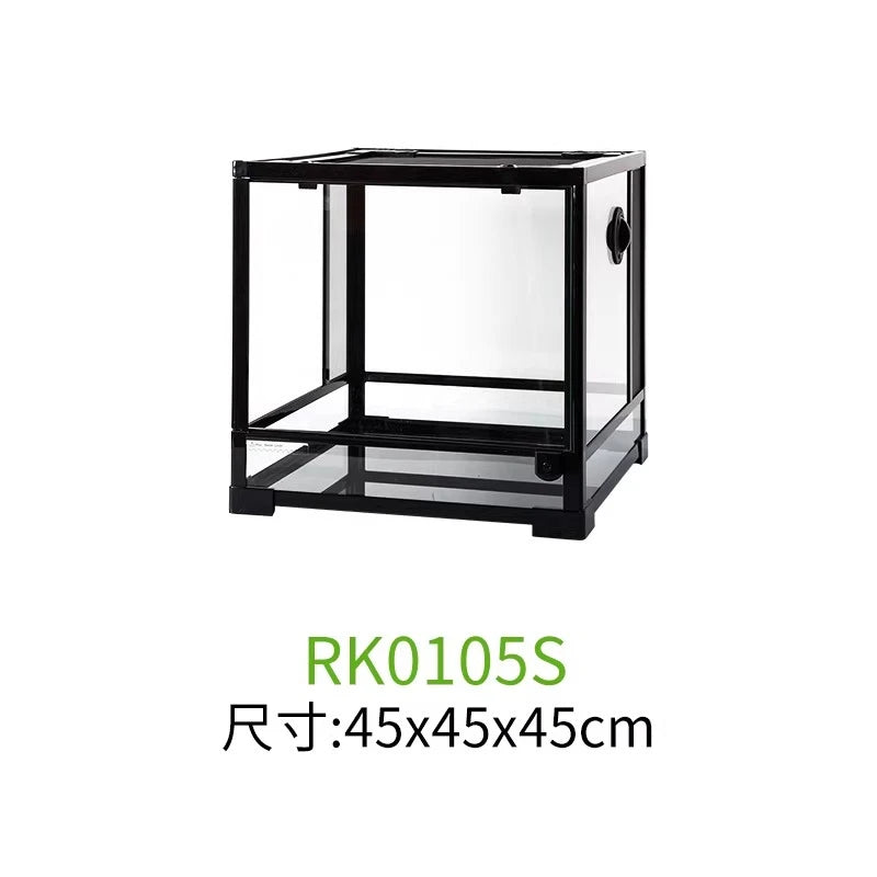 Detachable Glass Climbing Pet Breeding Box for Lizard Tortoise Snake Tree Frog Hamster,Multi Purpose Reptile Small Animal Tank