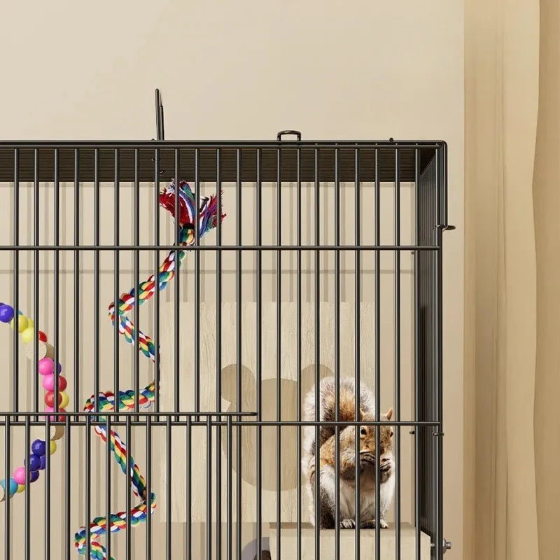 ‌3-Tier Extra Large Small Pet Cage - Sugar Glider Ferret-Proof Habitat, Multi-Level Rat Mansion Villa, Chew-Proof Removable Tray