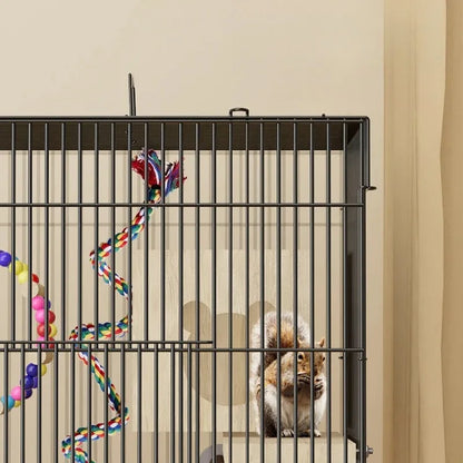 ‌3-Tier Extra Large Small Pet Cage - Sugar Glider Ferret-Proof Habitat, Multi-Level Rat Mansion Villa, Chew-Proof Removable Tray